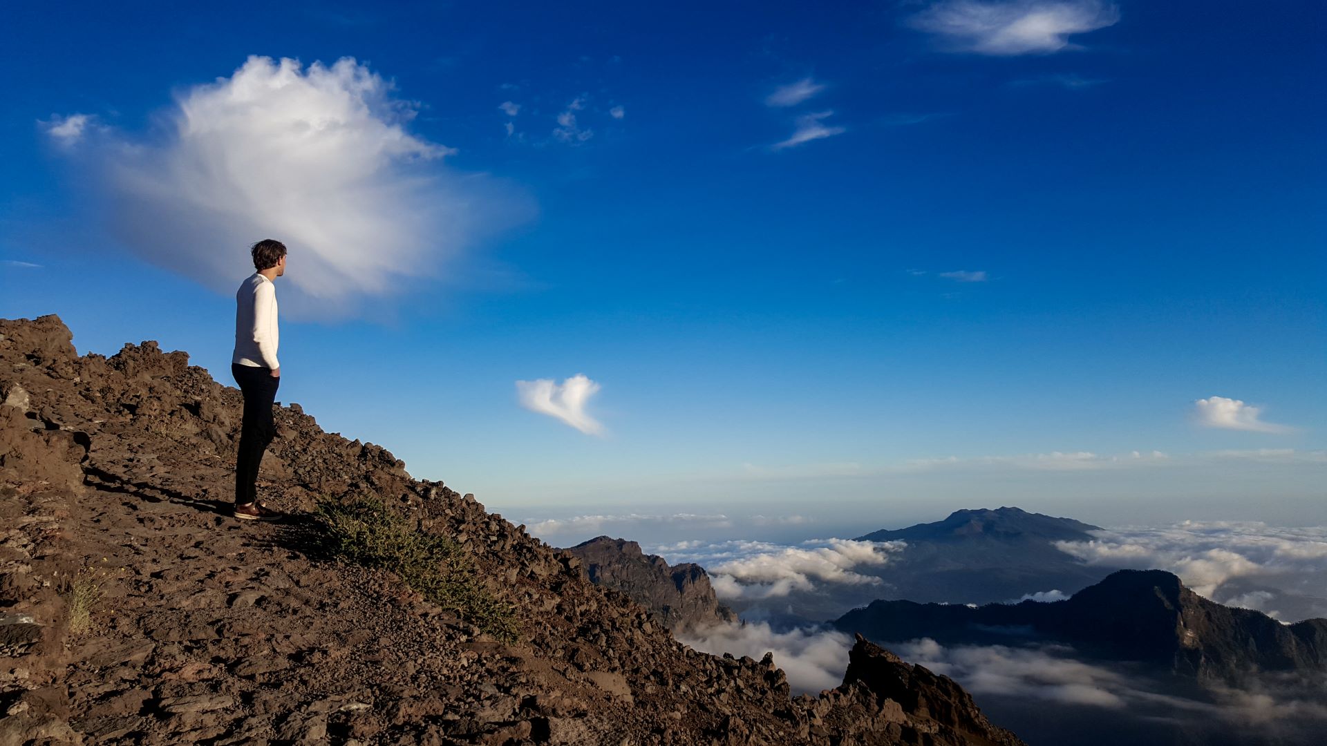 Wessel on top of La Palma's highest mountain