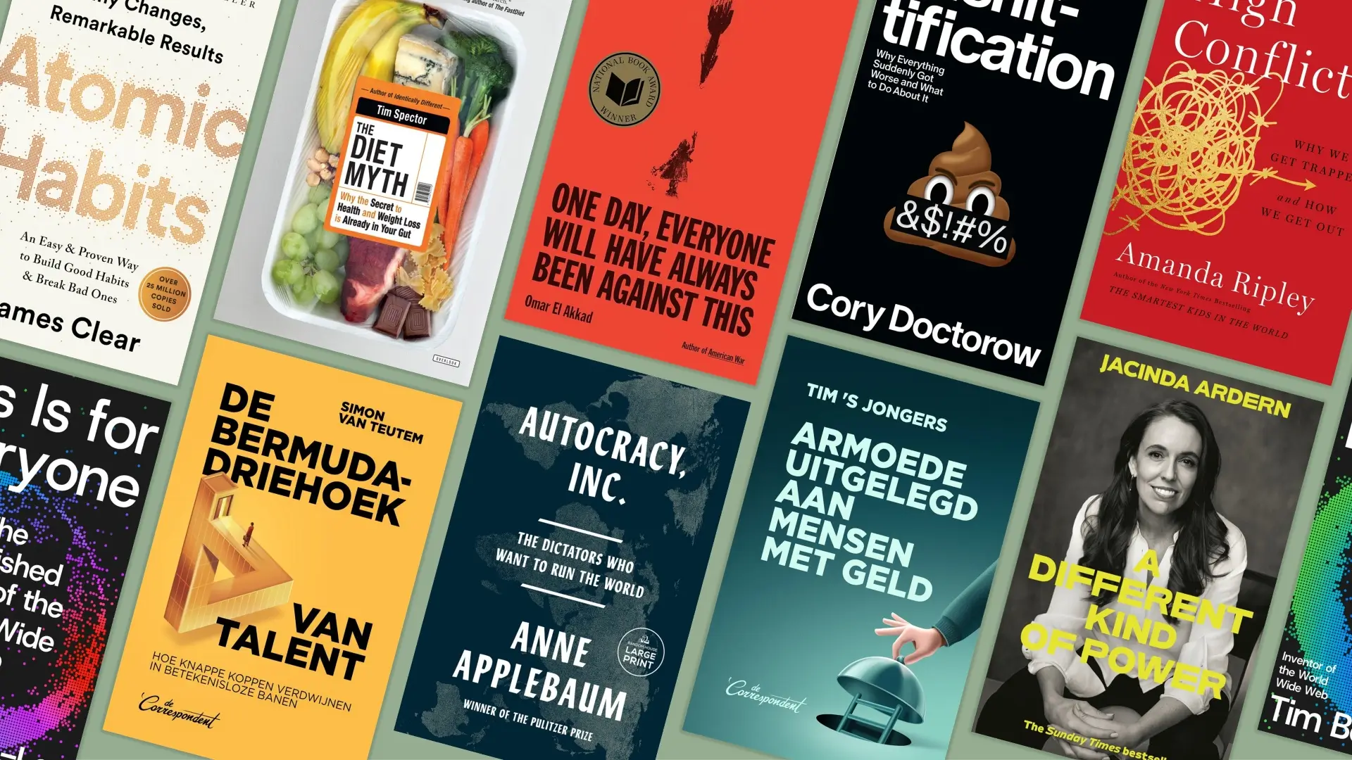 A collage of the book covers of the ten books I review in this post.