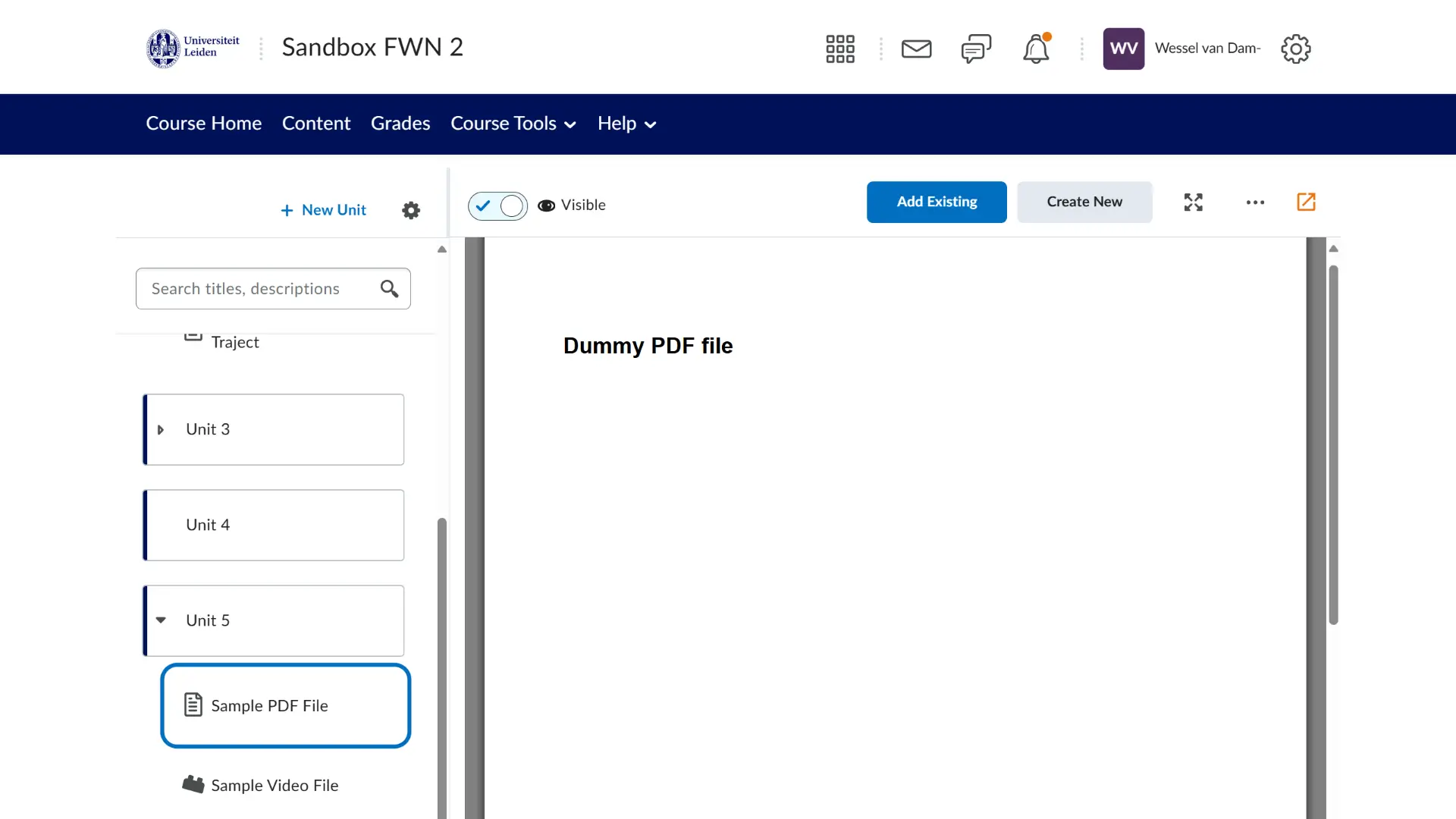 A screenshot of the Brightspace browser extension in action